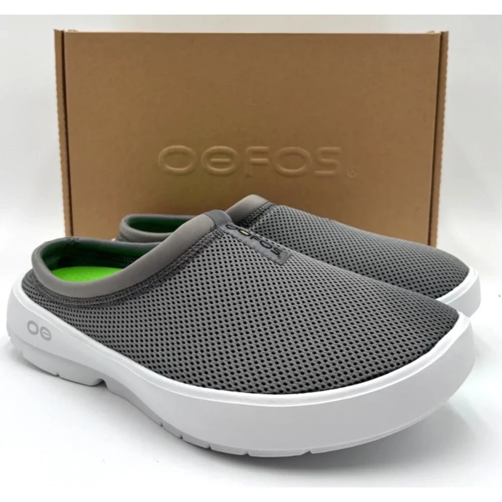 Oofos OOCOOZIE SPORT MULE SLATE Men's NEW Recovery Shoe Gray US Size 9.5